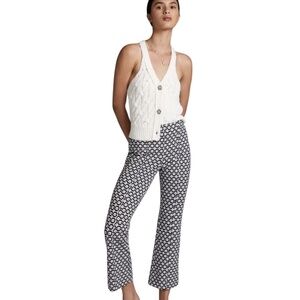 Anthropologie Maeve The Margot Kick Flare Daisy Print Pants